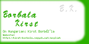 borbala kirst business card